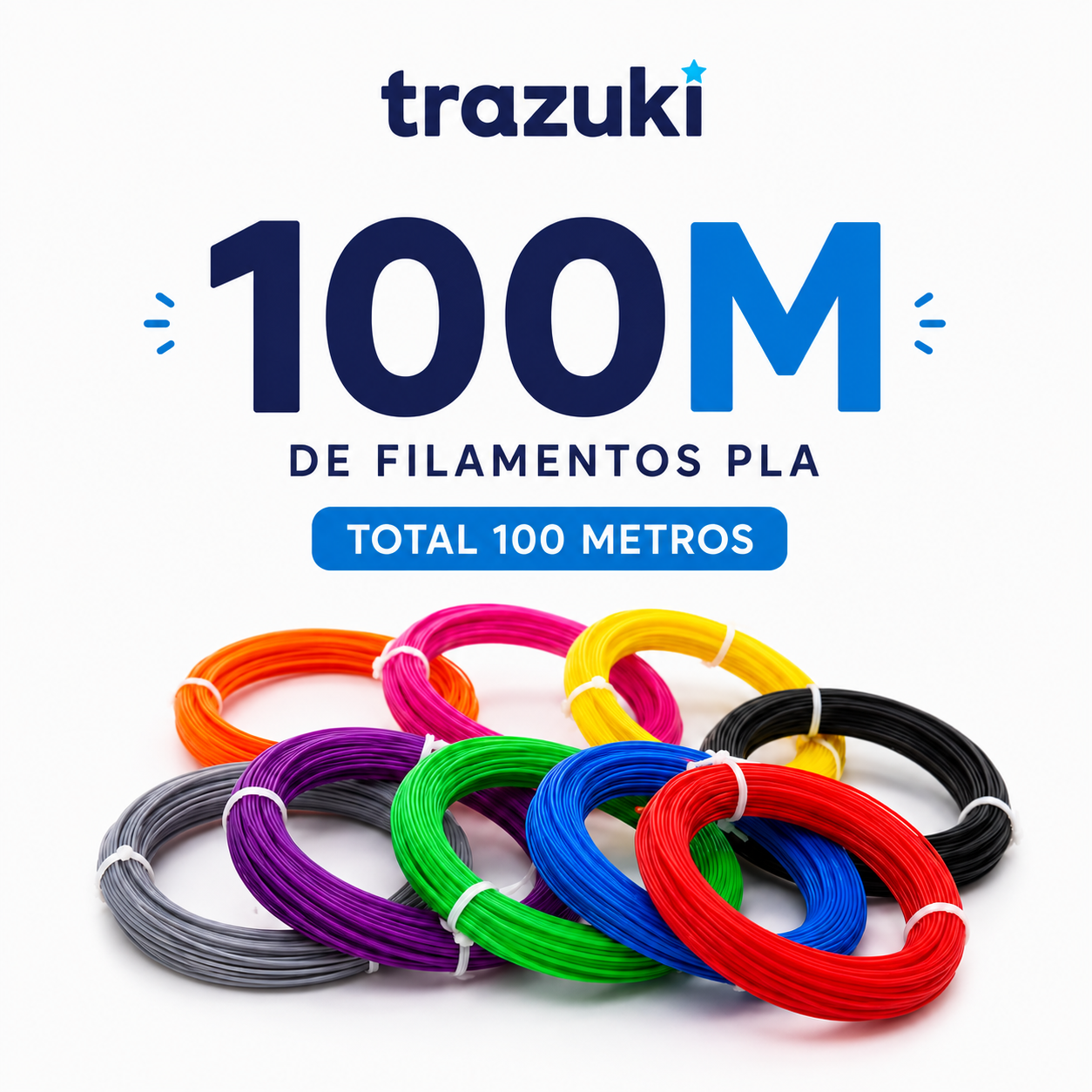 Filamento Trazuki— Pack 20 Colores (100m)